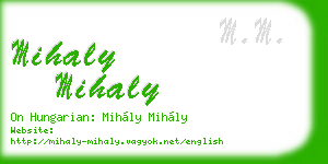 mihaly mihaly business card